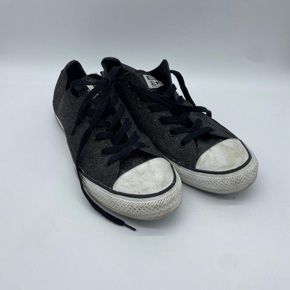 Converse Chuck Taylor All Star  shoes Sneakers Black Glitter 145296C  Size 10